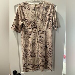 Spense animal print faux suede dress size 8